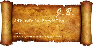 Jónás Boróka névjegykártya