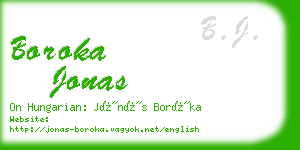 boroka jonas business card